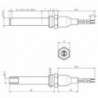 Keraminis tenas su 3/8" Dujų sriegine jungtimi 